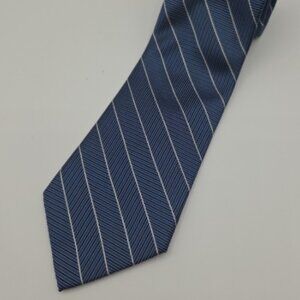 Croft & Barrow 100% Silk Blue Striped Men’s Tie